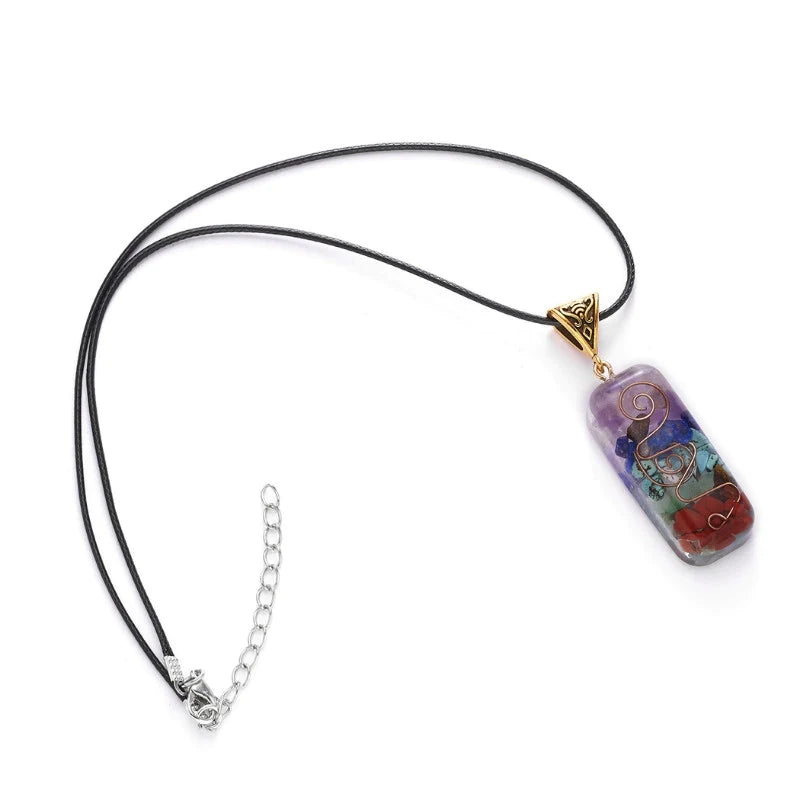 7 Chakra Orgone Necklace - Energy Healing & EMF Protection