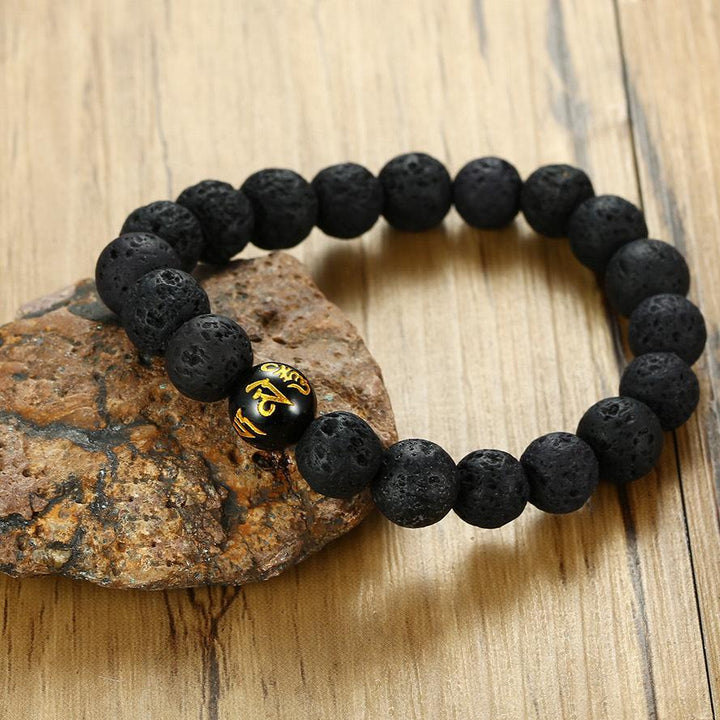 Grounding Agate and Lava Stone Bracelet Set