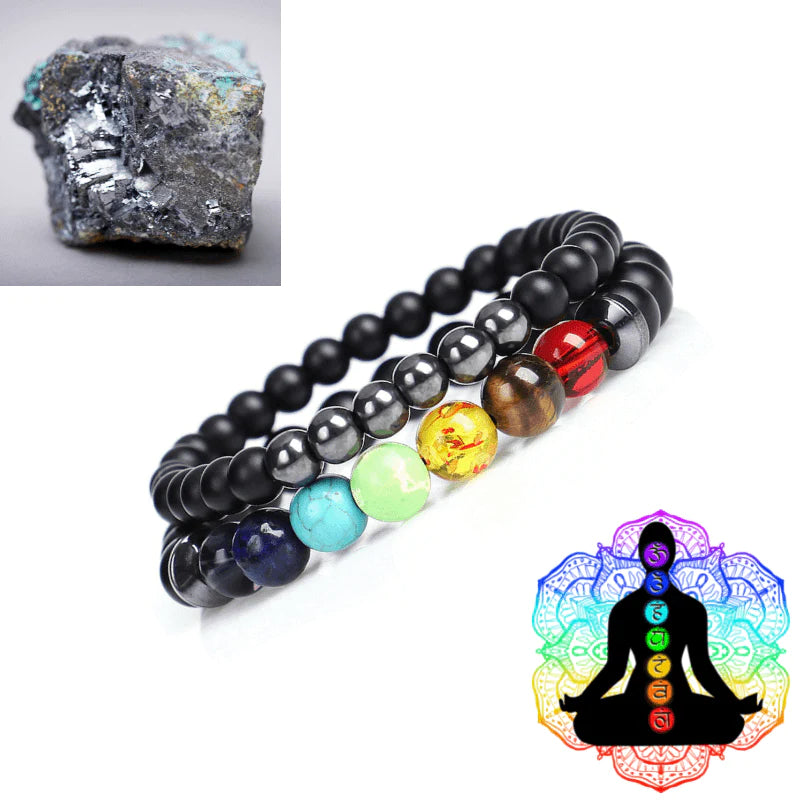 Hematite Chakra Bracelet Set - Inspire Wellness & Health