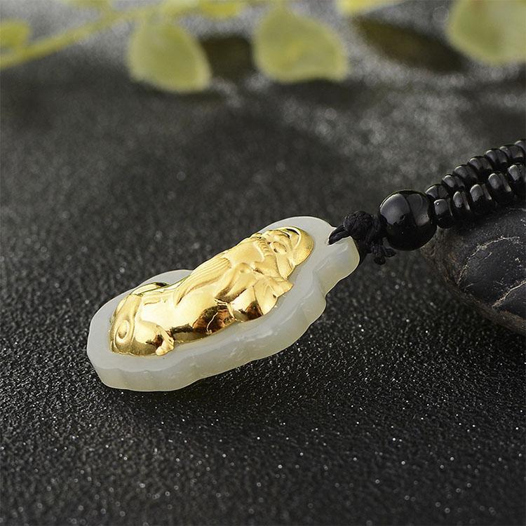 Hetian Jade Pixiu Necklace - Manifest Abundance