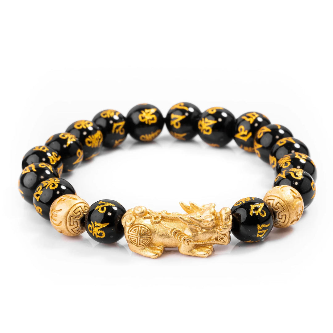 Feng Shui Pixiu Black Obsidian Wealth Bracelet - Attract Wealth