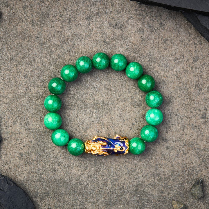 Green Jade Pixiu Bracelet - Abundance & Protection