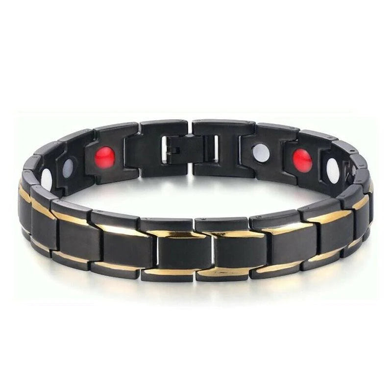 Magnetic Therapy Bracelets - Black, Silver, Gold