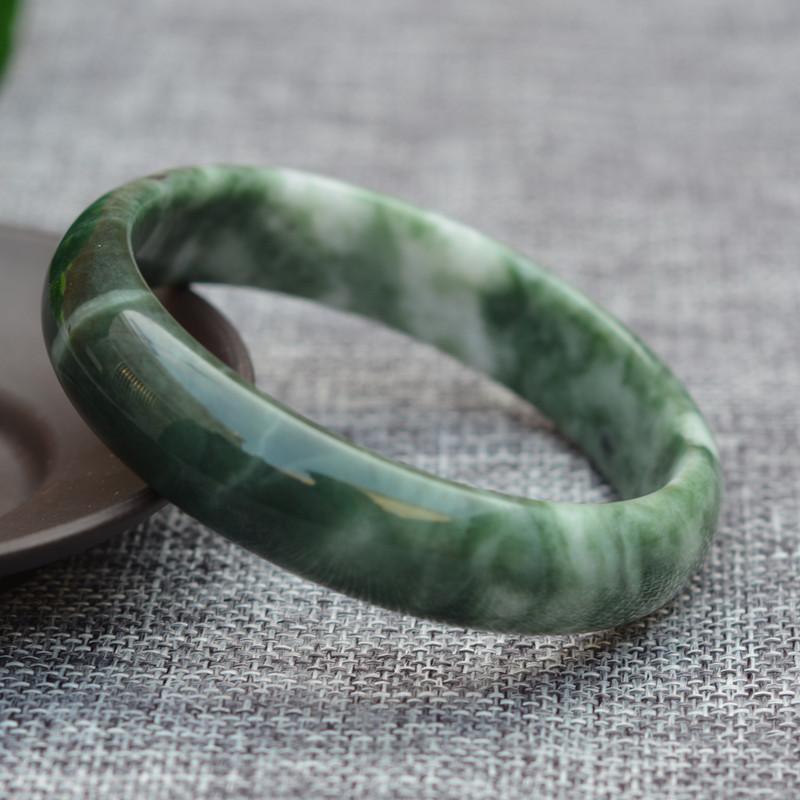 Pure Jade Bangle Bracelet - Healing & Protecting