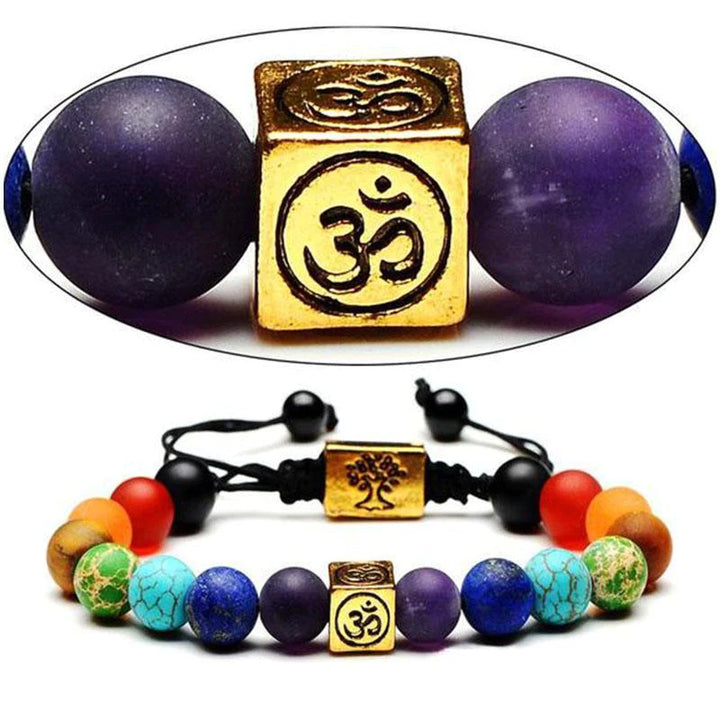 Om Chakra Tree of Life Bracelet