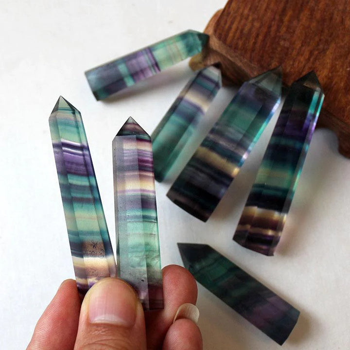 Rainbow Fluorite Wand - 7 Chakra Healing