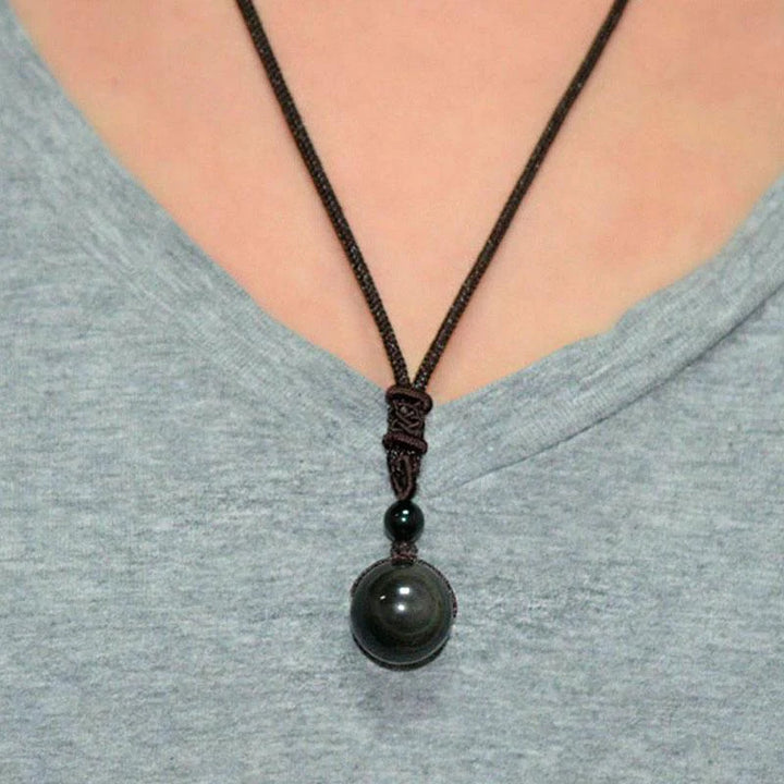 Rainbow Obsidian Necklace - Eye of Truth