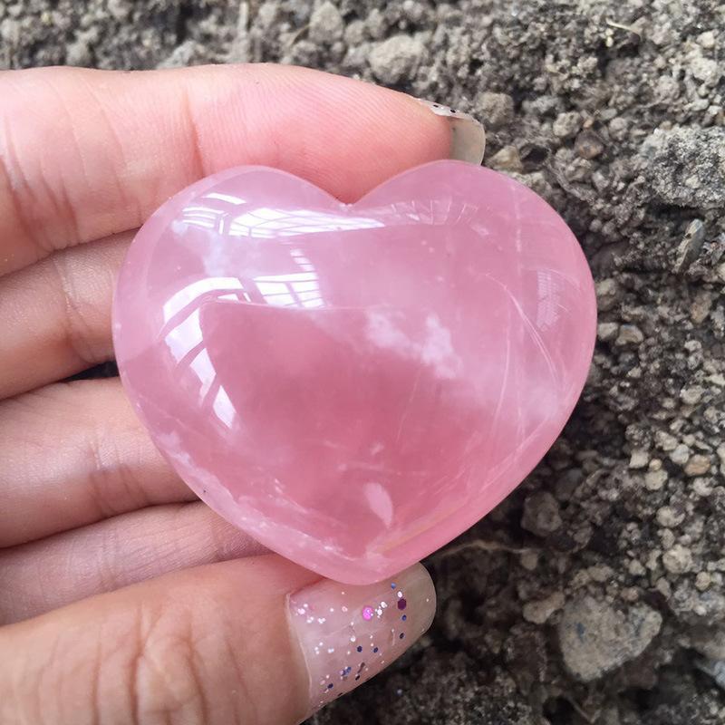 Rose Quartz Heart-Shaped Love Crystals - Love & Romance